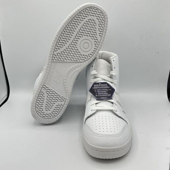 New Balance 480 Triple White BB480COC Hi top Sneaker skate Shoes Mens 8.5 D - Picture 7 of 9